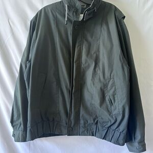 London Fog Green Windbreaker Jacket Lightweight Casual